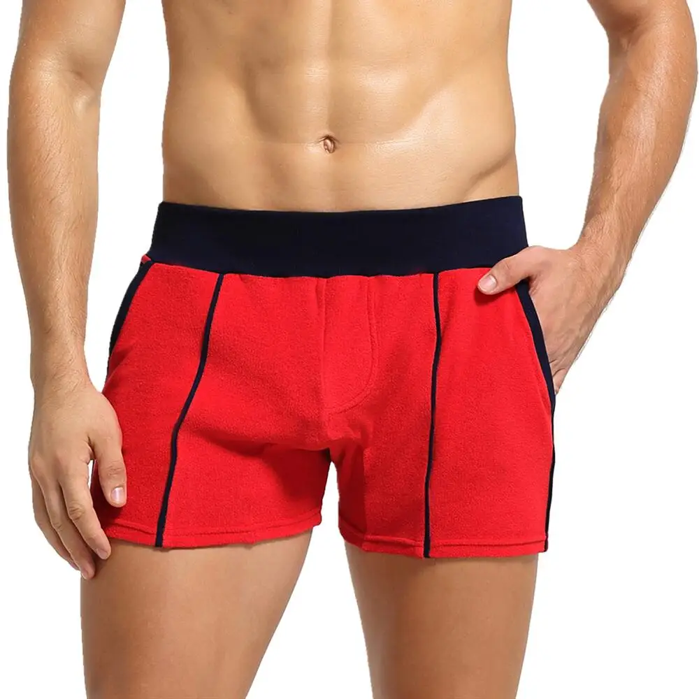 SEOBEAN-Homens Sleep Bottoms Boxer Shorts, Roupa Interior, Calças para Casa, Ginásio Fitness Loungewear