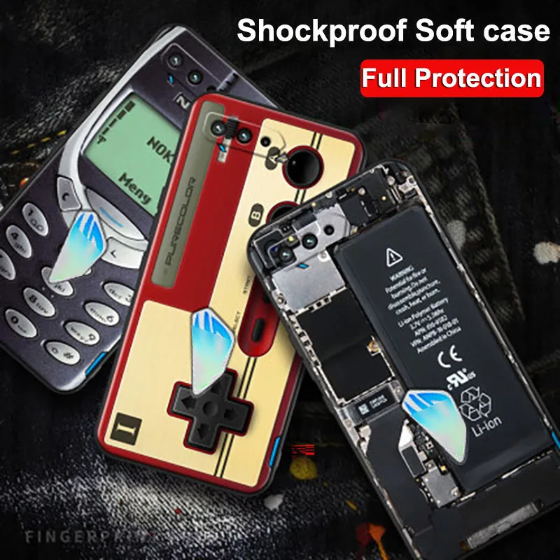 Silicone Coque For ASUS ROG Phone 5 case ROG 5 ROG5 Retro Camera Phone Painted Soft TPU Phone Case For ASUS ROG Phone5 I005DA