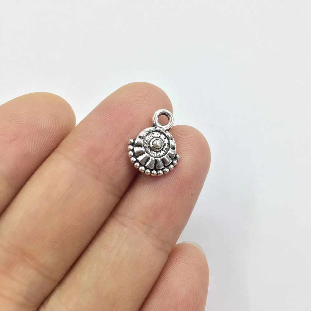 Eruifa 20pcs 10mm  Mini Drop Zinc Alloy Charms Pendant Jewelry DIY Necklace Bracelet Earrings 2 Colors