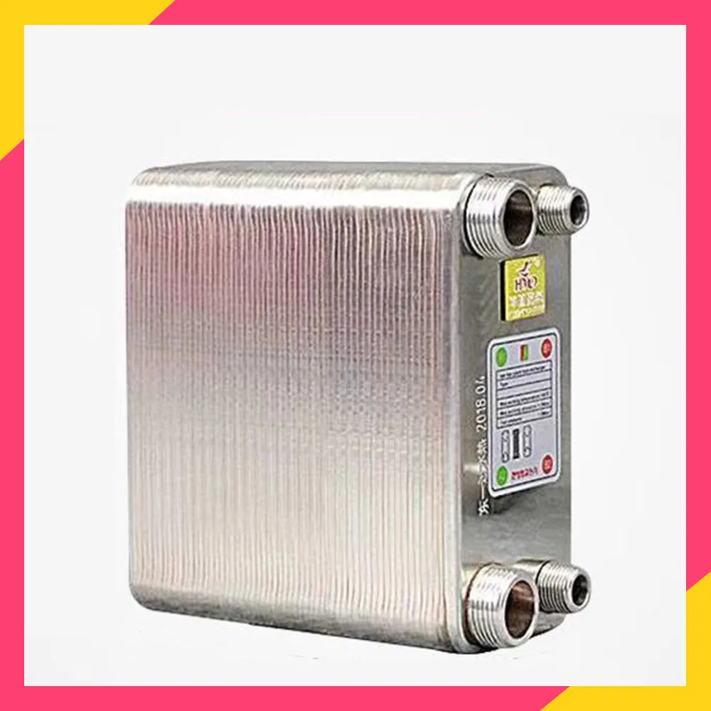 

80 Plates Stainless Steel Heat Exchanger Brazed Plate Type Water Heater Chiller Cooler Counter Flow Chiller