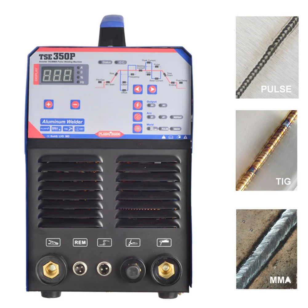 Mesin Las Aluminium 110V/220V Inverter Semi-otomatis AC DC 3 In 1 Pulse/Tig/MMA Welder Kontrol Digital