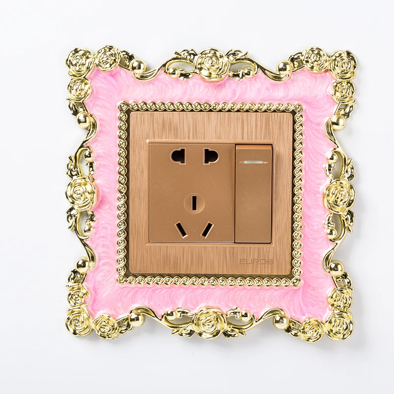 New Switch Sticker Resin Single Light Switch Surround Socket Finge Switch Cover Square Shape Switch  Stickers  Switch Sticker Wa