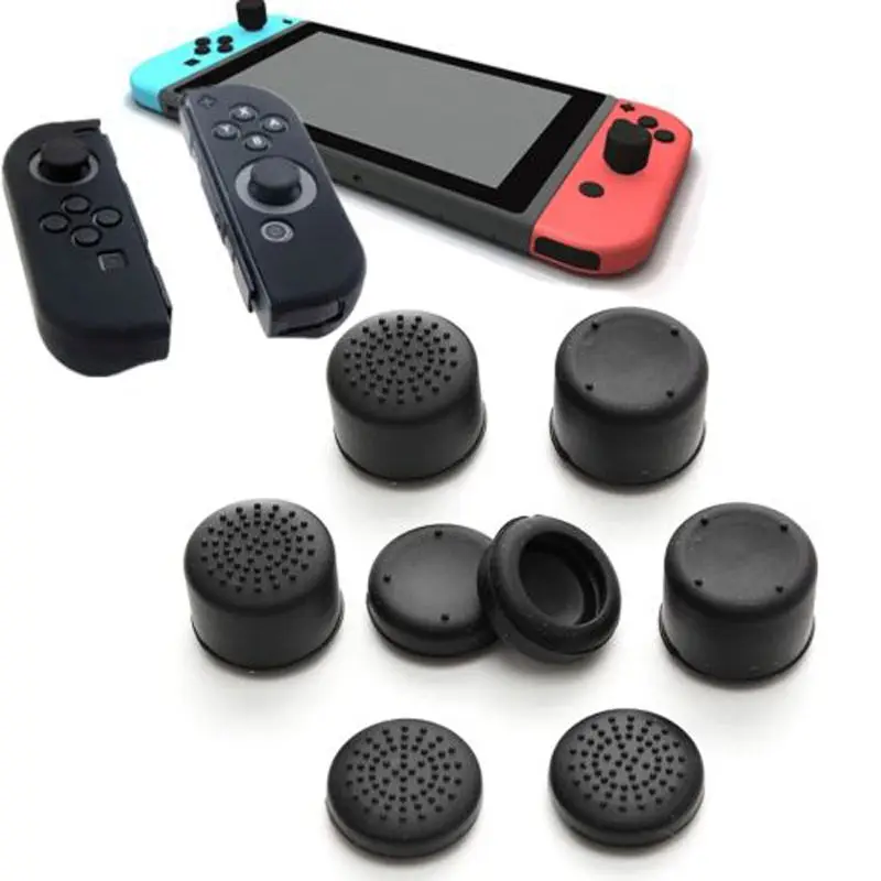 8Pcs/Set For Nintendo Switch Joy-Con Controller Silicone Thumb Grip Caps Joystick Cover Replacement Gamepad Handle Accessories