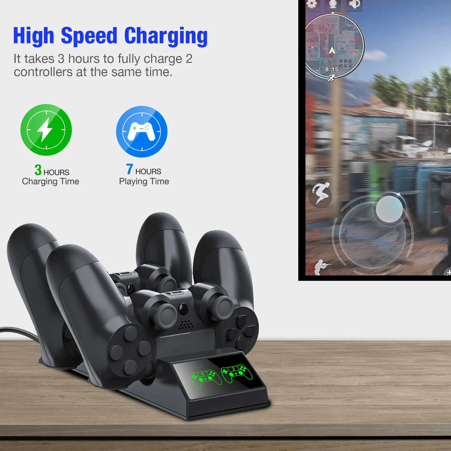 ل PS4 محطة شحن مزدوجة مع 4 المصغّر USB شحن دونغل ل PS4 تحكم شاحن ل بلاي ستيشن 4/PS4 سليم/PS4 برو