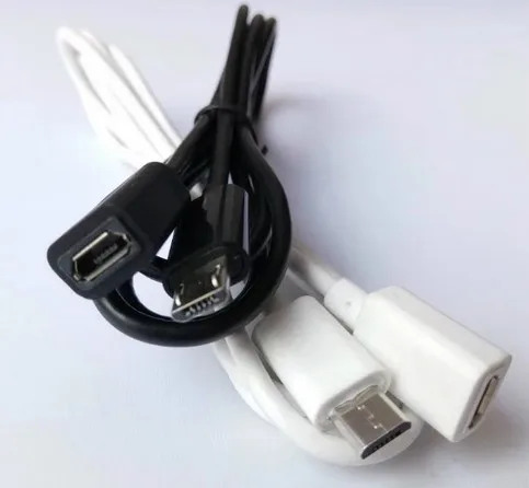 Micro USB męski na żeński 2.0 krótki konwerter kabel OTG Adapter 25cm 50cm 150cm 200cm