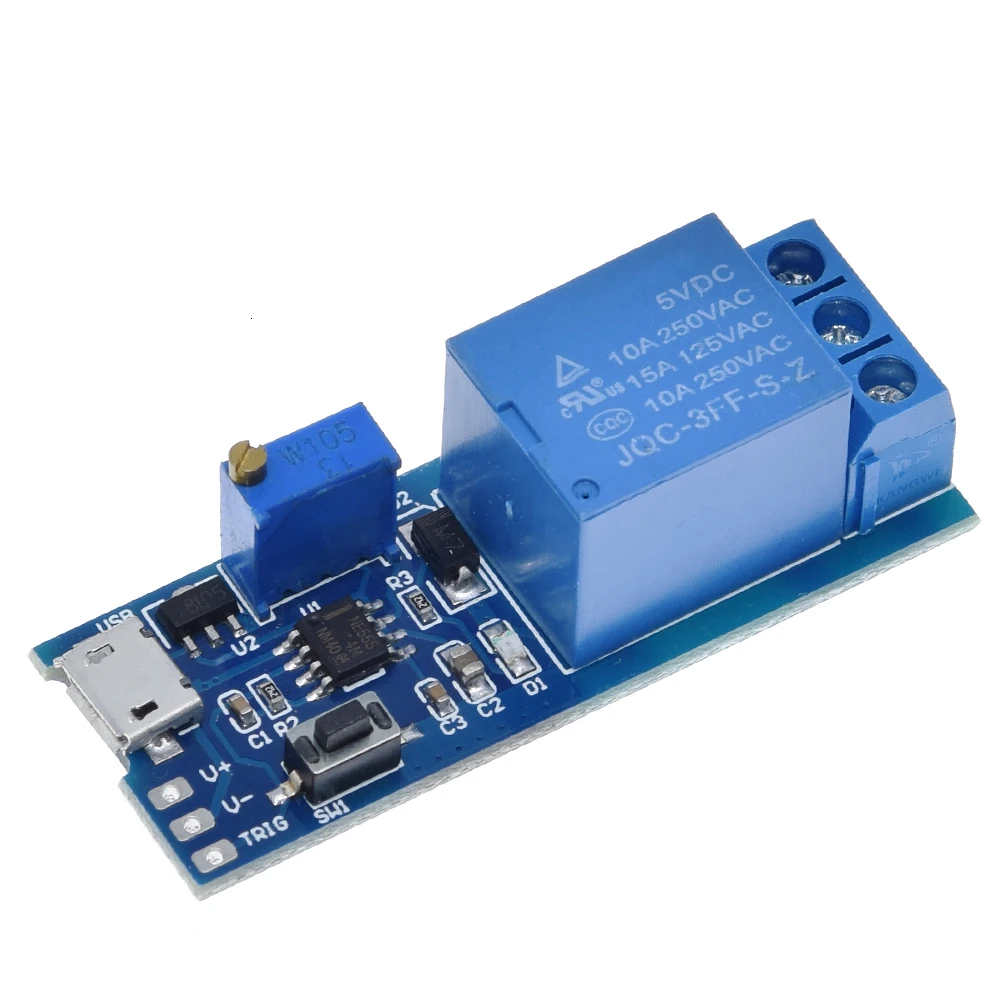 1/2/3PCS Smart Electronics 5V-30V Micro USB Power Einstellbare Verzögerung Relais Timer control Modul Trigger Verzögerung Schalter – Detail 9