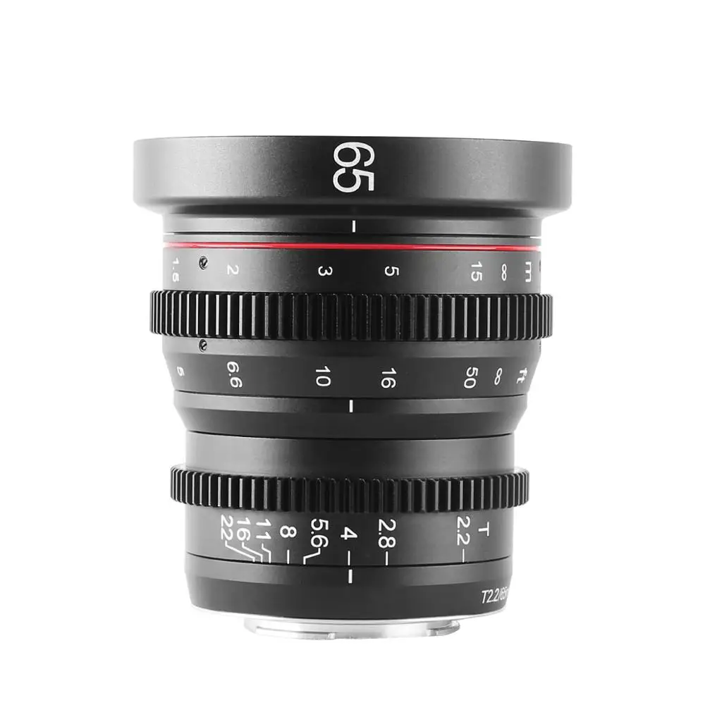 

Meike 65mm T2.2 Large Aperture Manual Focus Prime 4K Cine Lens for Olympus Panasonic M43 /Canon RF/Fuji X mount/ Sony E cameras