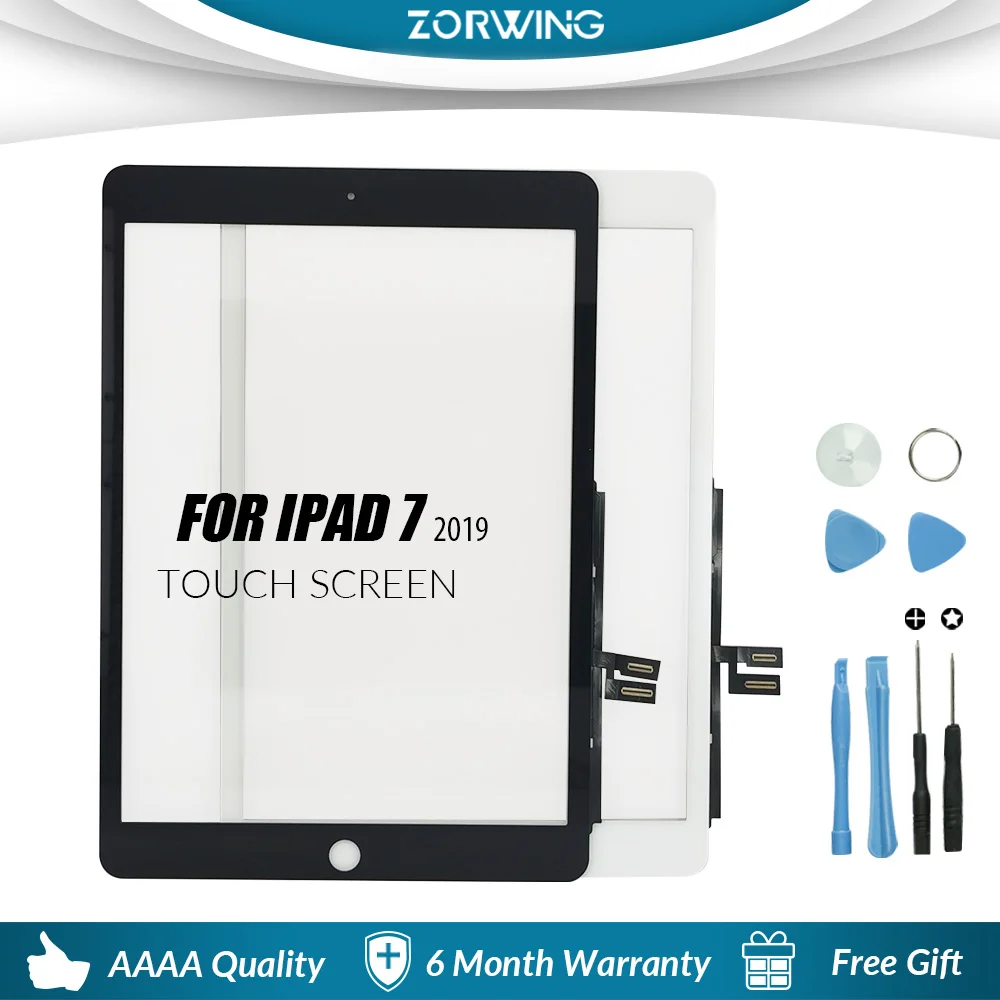 Touch Screen For iPad 7/8 2019/2020 A2197 A2200 A2198 A2270 A2428 A2429 A2430 Front Glass Digitizer Panel LCD Outer Display