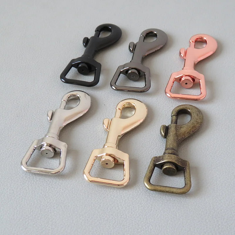 50Pcs/Pack 15mm Metal Carabiners Swivel Lobster Clasp Clip Loop Snap Hook For Dog Pet Leads Leash Hardware Sewing DIY Accessory