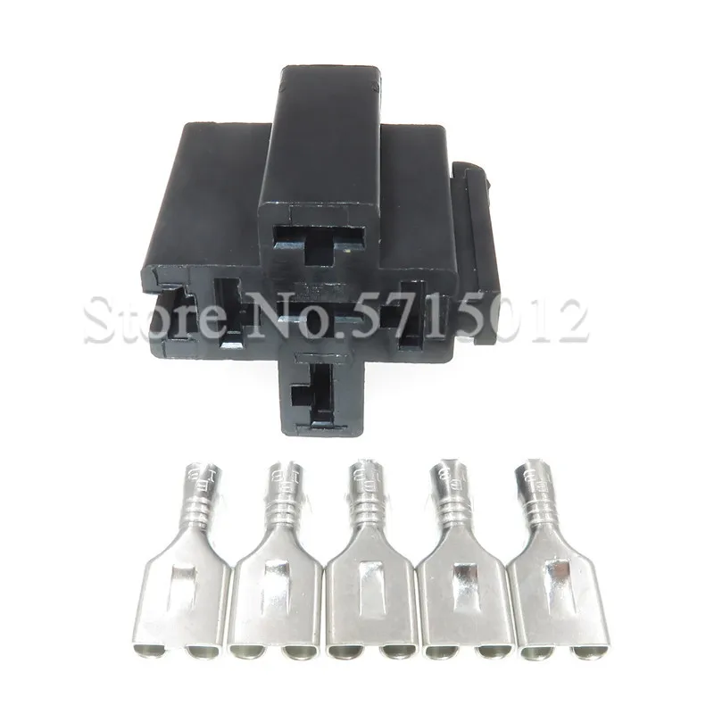 5 Hole Auto Relay Socket Electrical Automotive Relay Wire Connector With Terminals