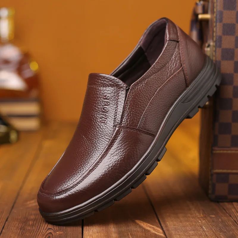 Summer comfortable Slip-On Genuine leather Loafers For Men Shoes Moccasins office Business Dress formal Male shoes rtg5