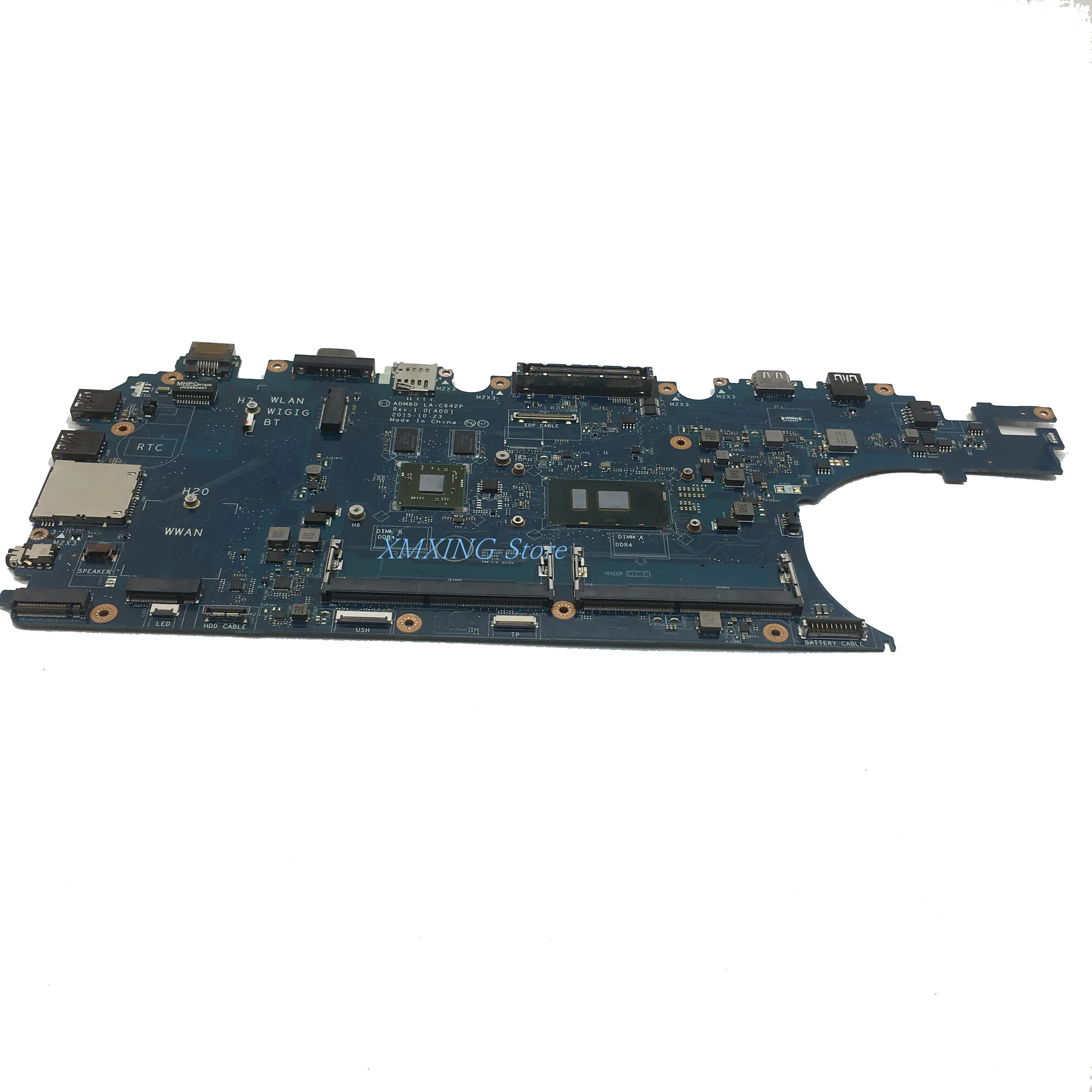 FULCOL For DELL Latitude E5570 5570 Laptop motherboard SR2F0 I5-6300U CPU LA-C642P CN-0GVKV9 0GVKV9 GVKV9 Tested 100% work