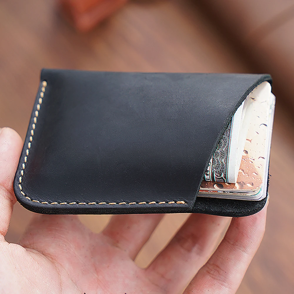 

Crazy Horse Leather Card holder Package For Men and Women Original Head Layer Cowhide Card wallet wholesale New Arrivals