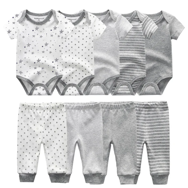 2022 Solid Bodysuits+Pants Baby Boy Clothes Clothing Sets 0-12M Baby Girl Clothes Unisex Newborn Girls Baby Cotton Roupa de bebe