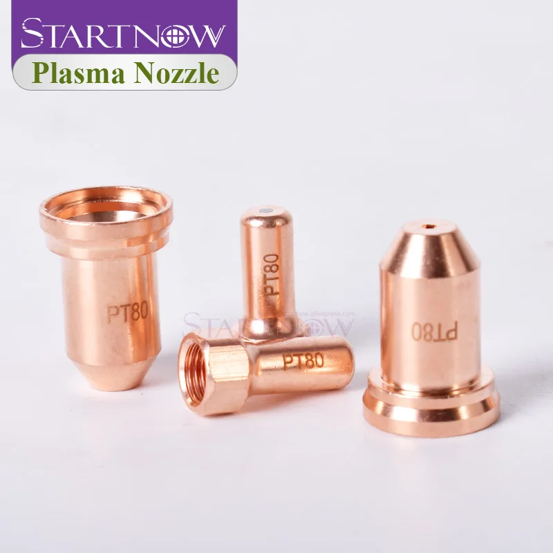 Startnow 5 Sets PT80 Plasma Consumables For PT 80 PTM80 Plasma Cutting Nozzle Electrode Torch Caliber 1.0/1.1/1.2/1.3mm