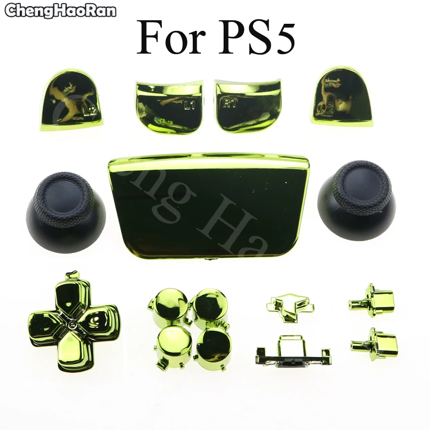 ChengHaoRan 1set per Controller galvanico PS5 parti del Gamepad Joystick Touch Pad Cover pulsante di attivazione accessori per pulsanti Dpad
