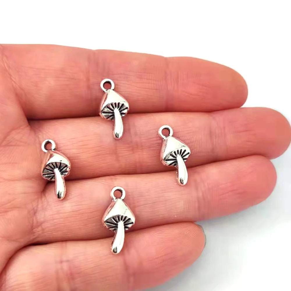 5pcs Simple Cute Mushroom Charm pendant for DIY women man Accessories