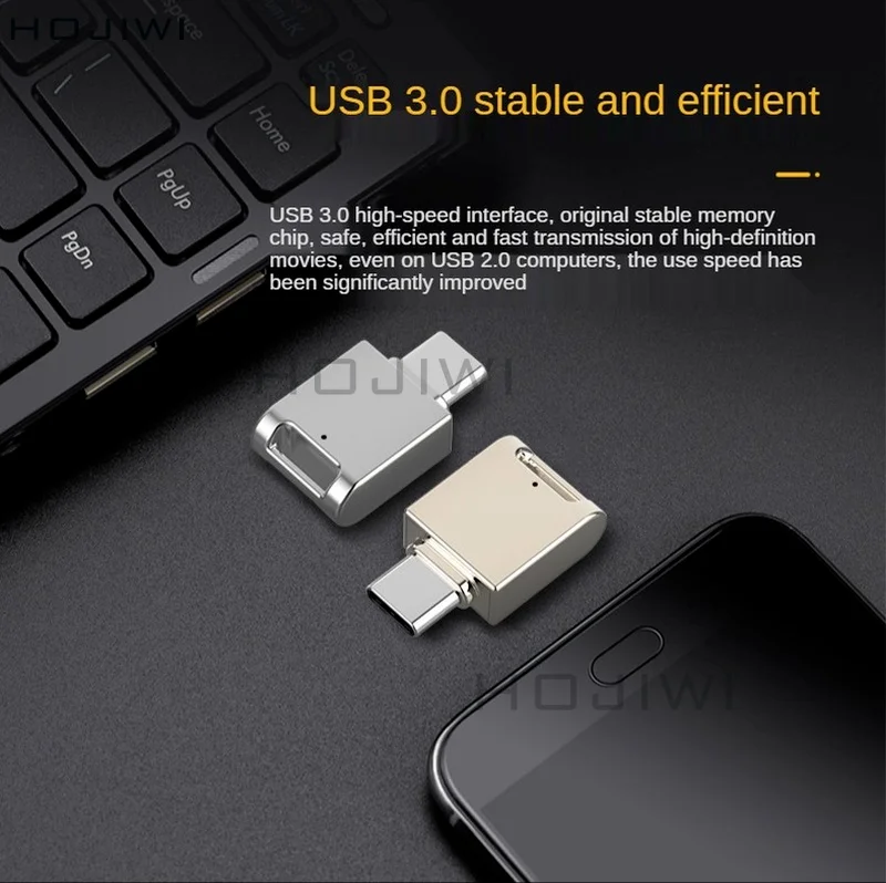 HOJIWI Portable Mini OTG Pendrive USB C Flash Drive 32GB 64GB Pendrive Mobile Phone Type C U Disk For Smart Phone FB03