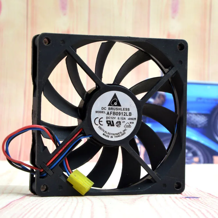 

Delta Electronics AFB0912LB 4H62R DC 12V 0.12A 90x90x15mm 3-Wire Server Cooling Fan