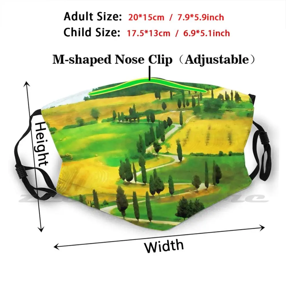 Chianti , Tuscany ล้างทำความสะอาดได้ยอดนิยมที่กำหนดเอง Pm2.5หน้ากากกรอง Tuscany Hills Of Tuscany Chianti Chianti Chianti Hills