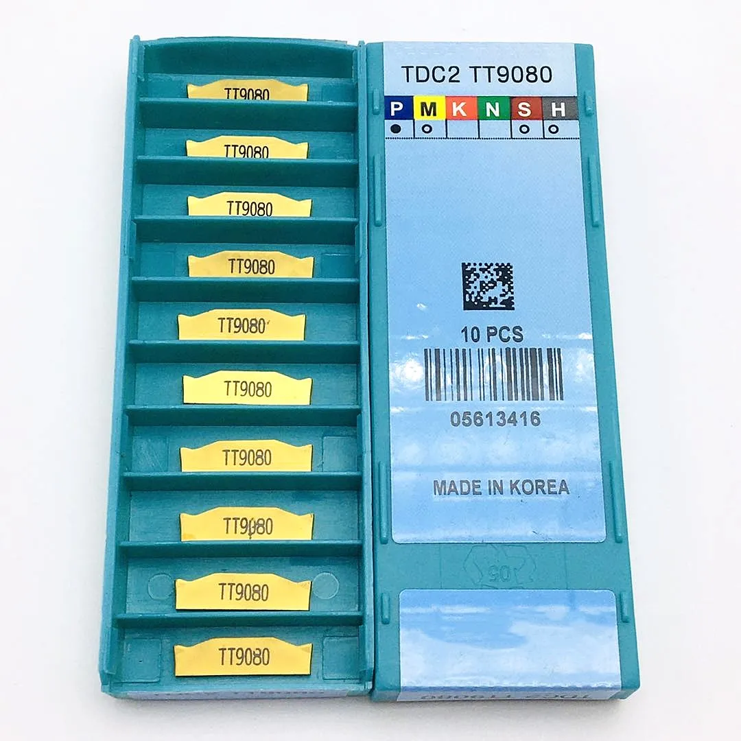 TDC2 TT9030 TDC2 TT9080 Carbide inserts Slotted carbide metal lathe tools CNC cutting inserts TDC2