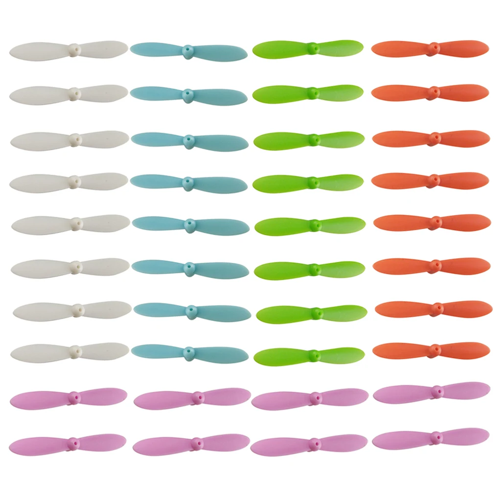 40Pcs Propeller Set Airscrew Replacement for Cheerson CX 10 Mini Drone Quadcopter Helicopter RC Accessories Multicolor 5 Color