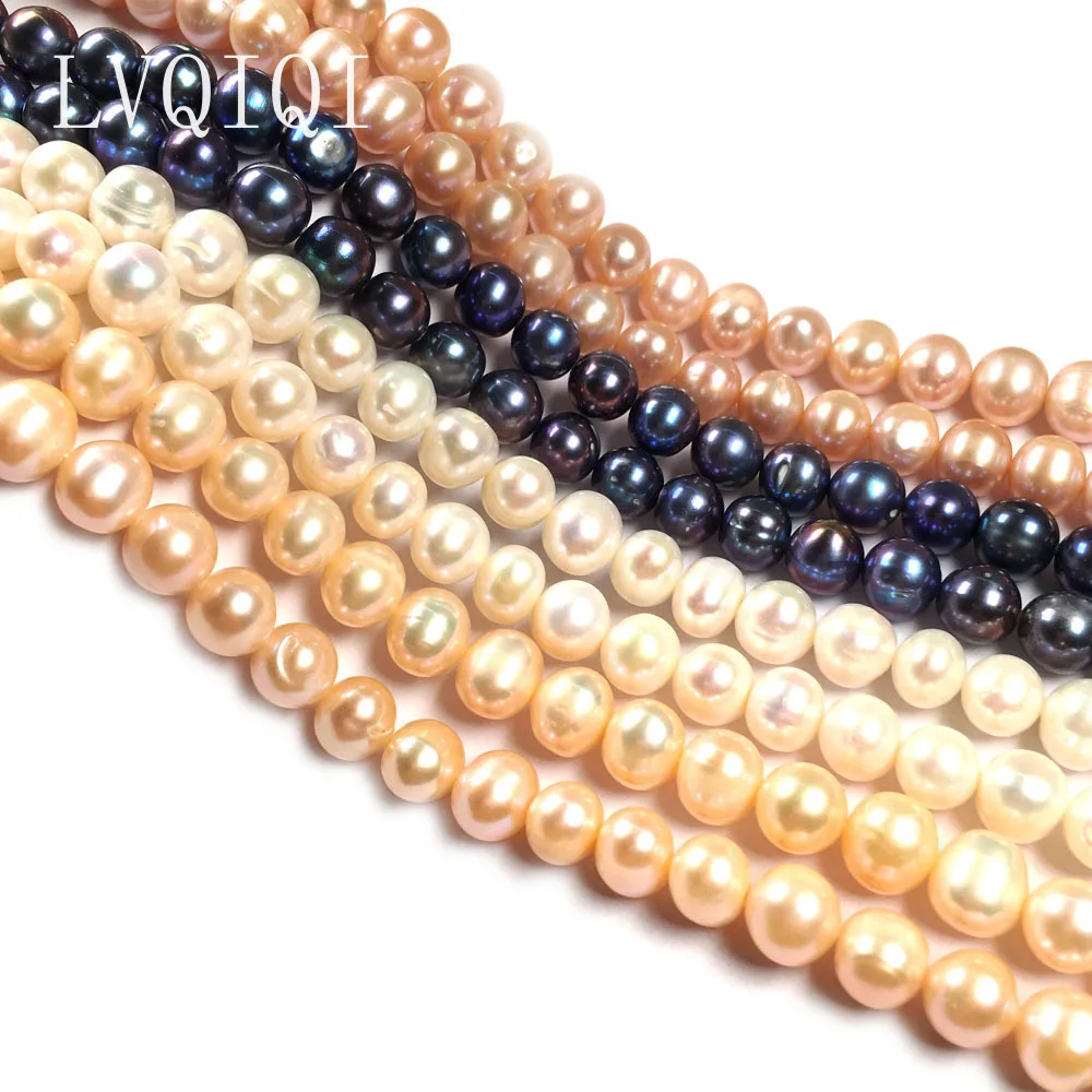 Real Natural Freshwater Pearl Beads Round Spacer Punch Exquisite Loose Bead For Jewelry Making DIY Necklace Bracelet Accessories