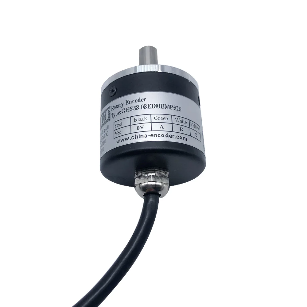 GHS38-06E Series Cable Back Out Professional Incremental Rotary Encoder  5-26V GHS38 Cheap Micro Type  NPN Output A B Z Signal