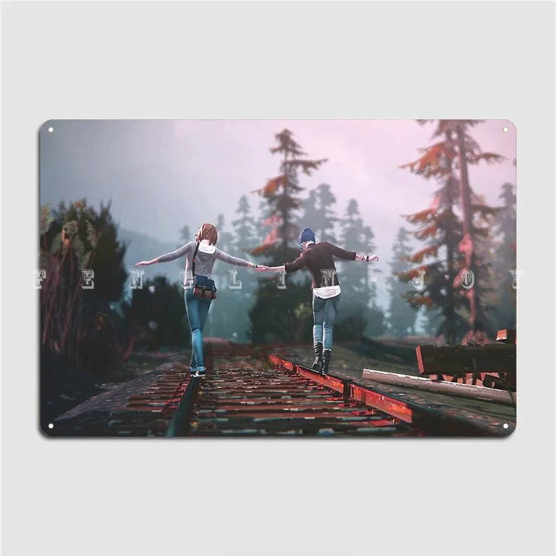 Life Is Strange- Railroad Track Metal Plaque Poster Cinema Garage Club Bar Create Painting Décor Tin Sign Posters