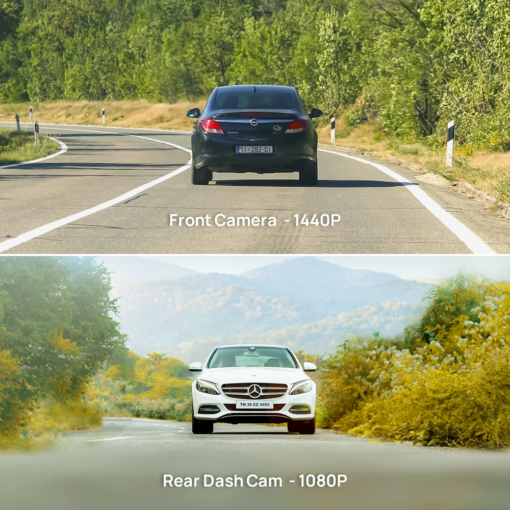 70mai-Caméra de Tableau de Bord A400 1440P, Image FOV à 145 °, Enregistreur de Voiture, Prise en Charge de la Caméra Arrière, Mode de Stationnement 24H