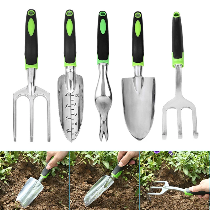 

Newest Hand Weeding Tools Alluminum Alloy Fork Shovel Rake Weeder Transplanting Digging Tools Garden Planting Tools