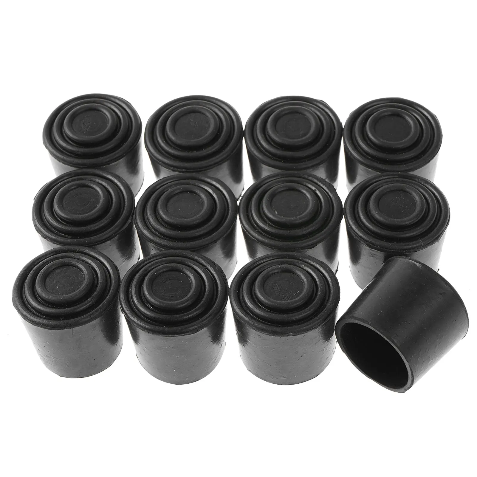 

12 Furniture Feet Cups Hardware Floor Protect Rubber Covers Non Slip Round Leg Tips Plugs Office Home Table Chair Legs Ends Caps