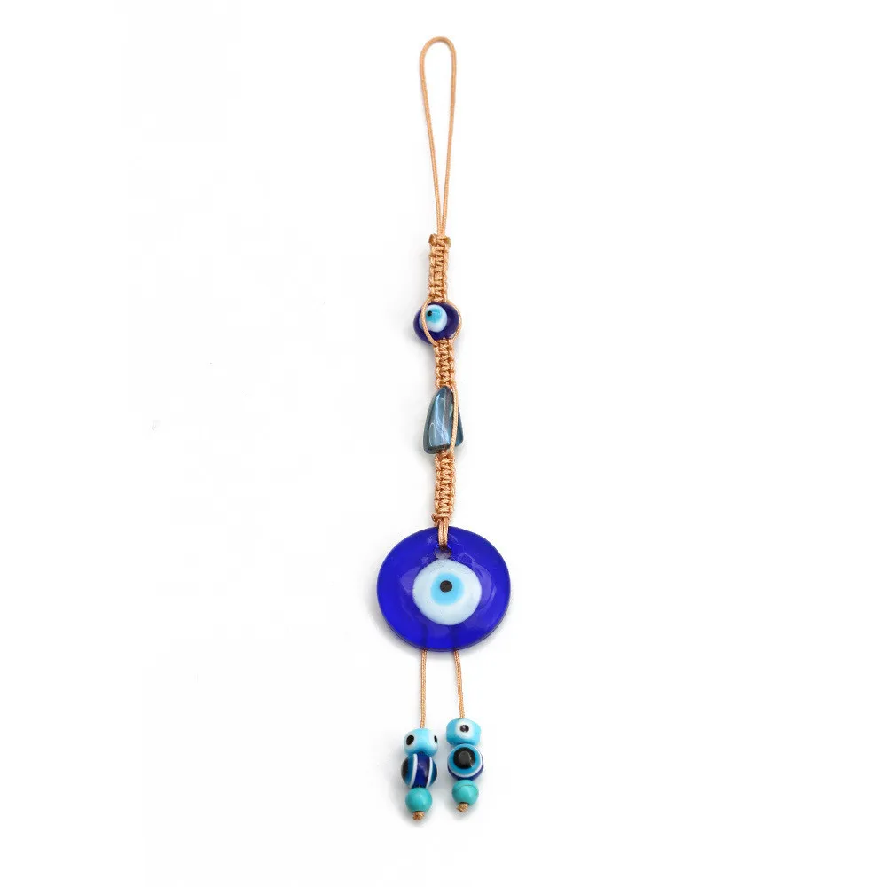 Turkey Blue Eye Pendant Car Hanger, European and American Devil Eyes, Colored Glaze, Home Decorations, 1Pc