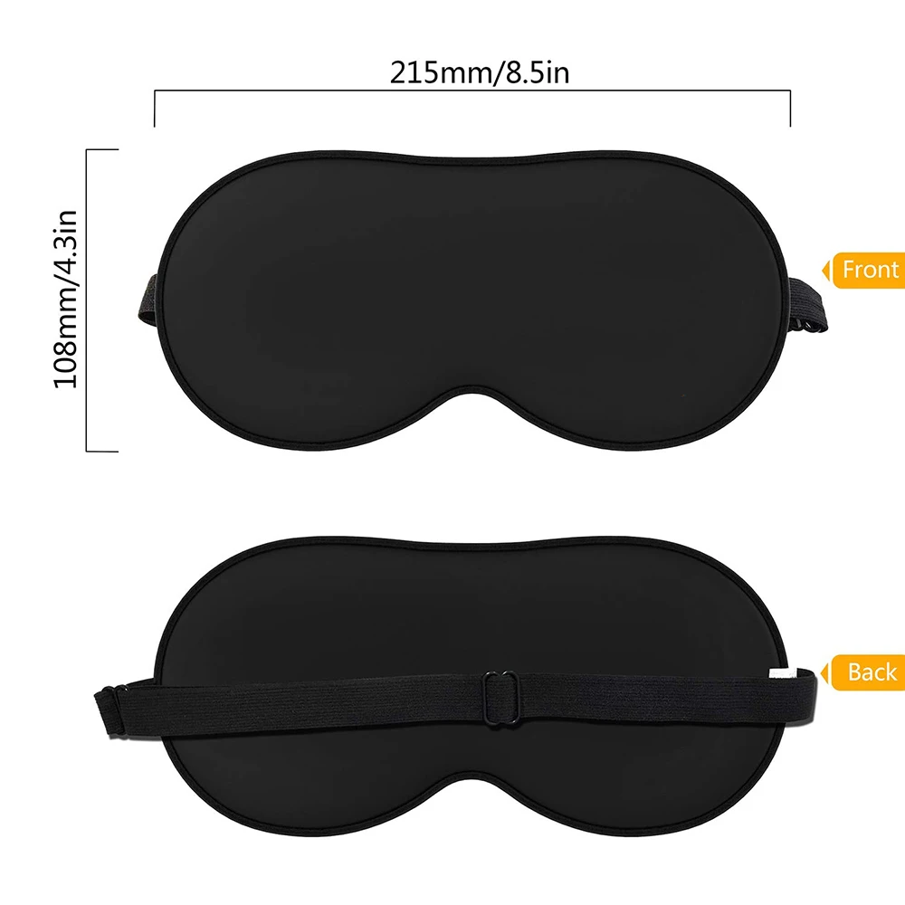 Ultra Soft Skin Friendly Sleep Mask Pure Natural Silk Fabric and Cotton Filled Sleeping Eye Mask with Adjustable Strap