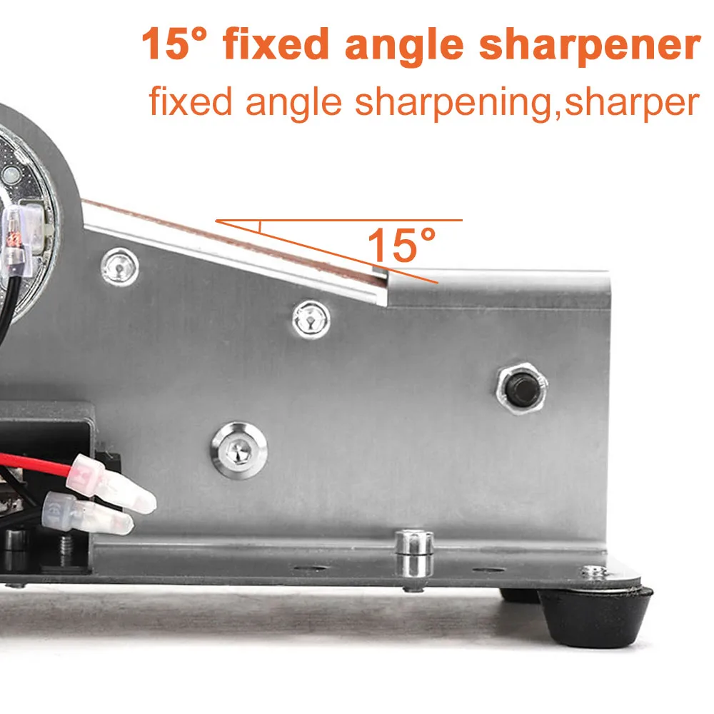 110V-220V Variabel Kecepatan Mini Listrik Sabuk Sander DIY Poles Mesin Penggiling Multifungsi Sudut Penggiling Tepi Rautan
