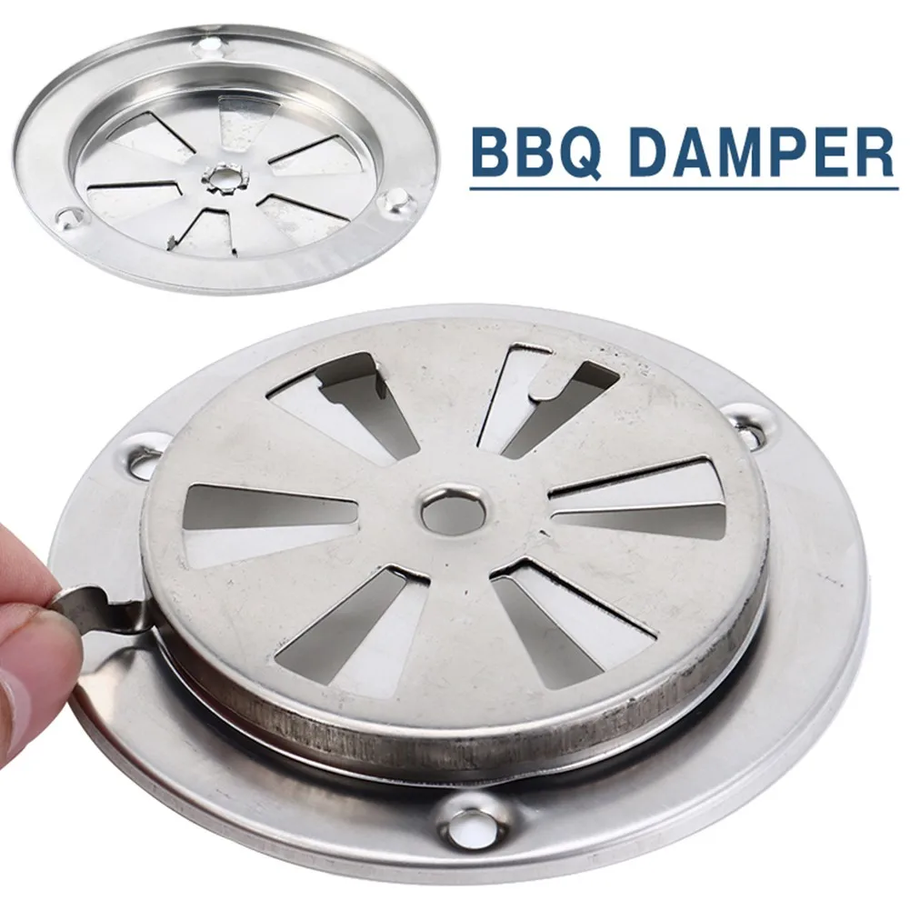 Adjustable Air Vent Grille Round Ducting Ventilation Grilles Cover BBQ Grill Smoker Exhaust Vent Stove