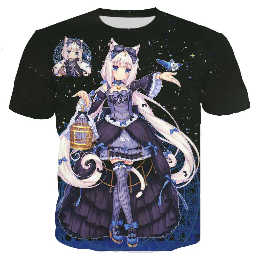 New Cool T Shirt Men/women Nekopara Chocola Vanilla 3D Printed T-shirts Short Sleeve Harajuku Style Tshirt Streetwear Tops Tee