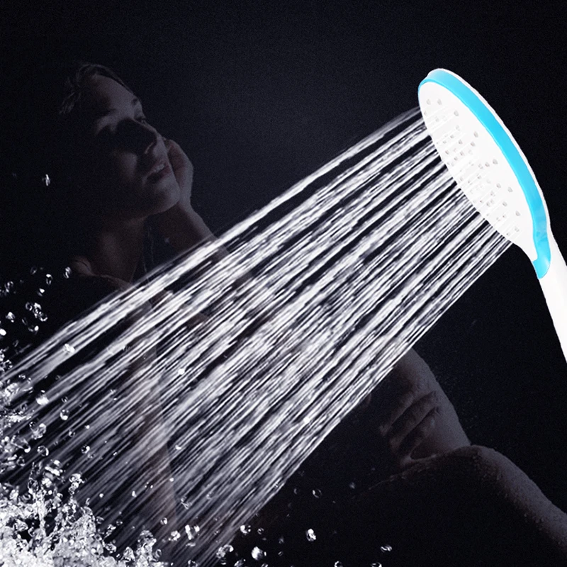 Zhang Ji Ultrathin Candy Color Rain Spray Bathroom Shower Heads Large panel High Pressure Boost ABS Bathroom Round Showerhead