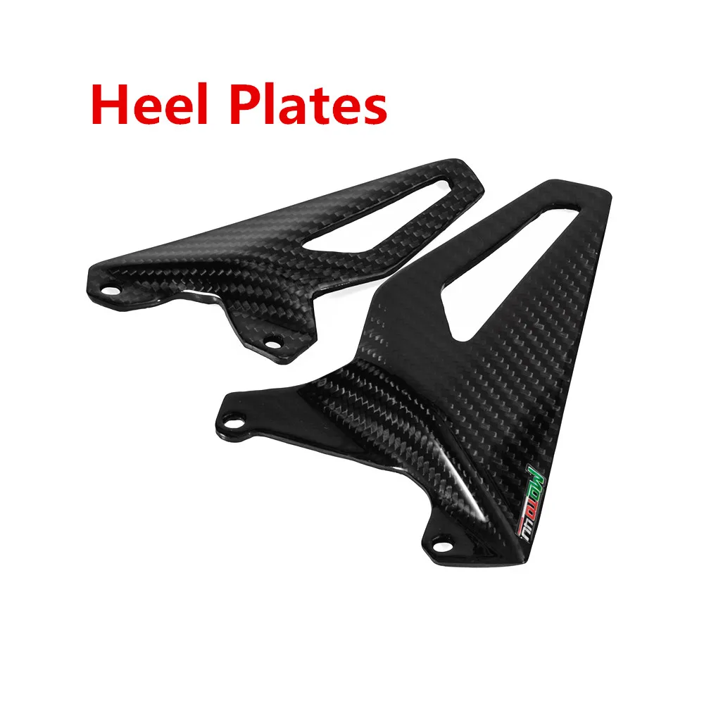 100% Carbon Fiber Motorcycle Fairing kits Gloss Twill Weave Front Fender Rear Fender Frame Cover For Ducati V4