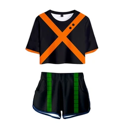 Boku No Hero Academia Uniform Bakugou Katsuki/Iida Tenya/Todoroki Shouto Cosplay Costume My Hero Academia Sportswear Tops+shots