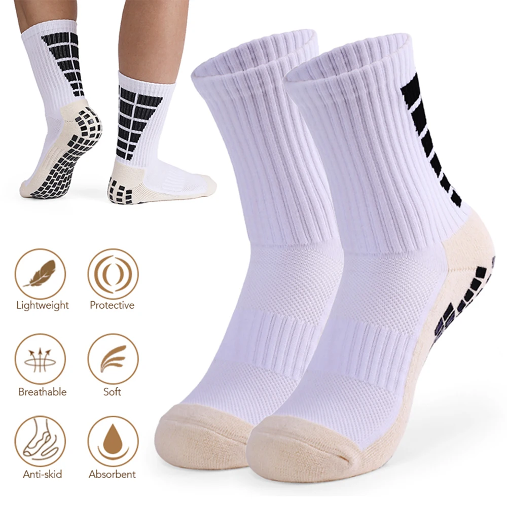 

Men's Anti Slip Sport Socks Football Socks Non-slip Wear-resistant Absorb Sweat High Tube Sports Soccer Cycling Running Socks