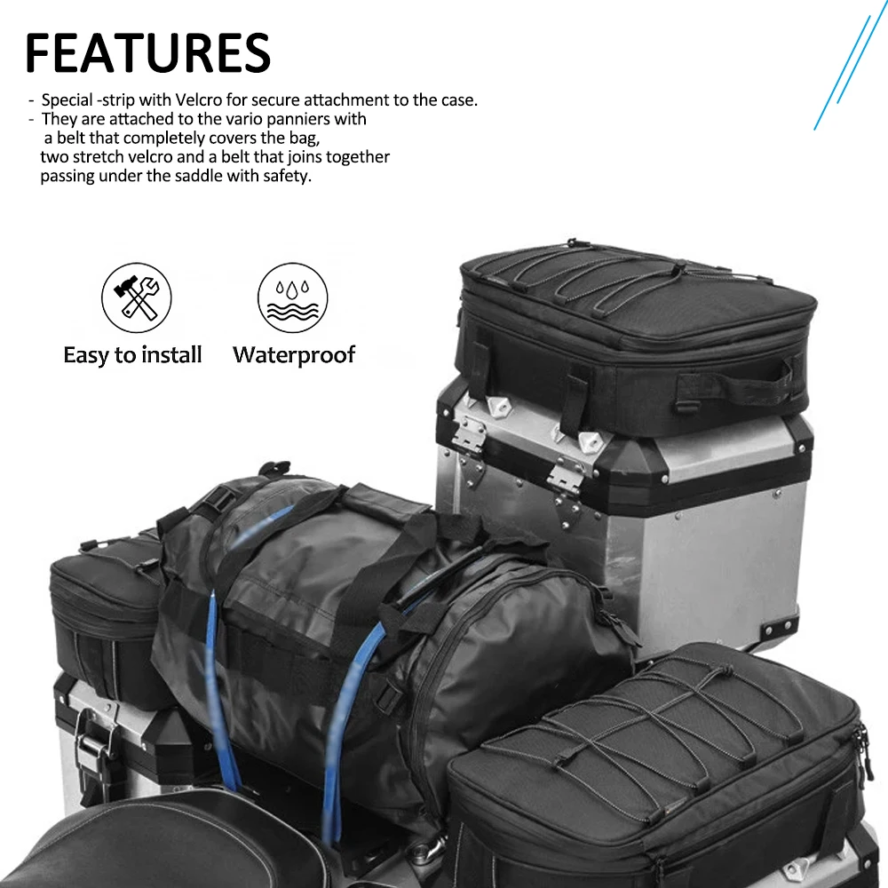 New Hepco & Becker Top cases as well as For BMW Superimposed Luggage Storage Bag Rear Seat Bag Multifunctional Large-capacity