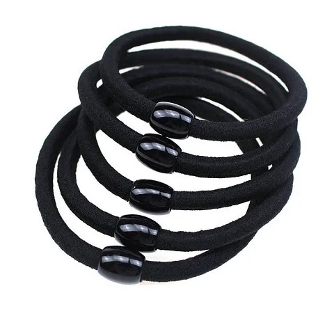 5pcs/set Ultra-Stretch tou sheng Rough Seamless Hair Band Black Rubber Band for Tying Hair Hair Band Durable Hair Headdress