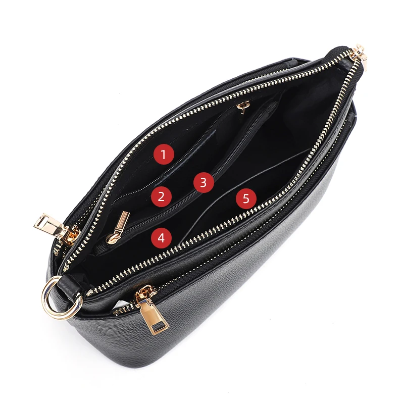 Multi-compartment Luxury Handbags Women Shoulder Bags Designer Genuine Leather Crossbody Bag for Women Bag Fashion Female Messen