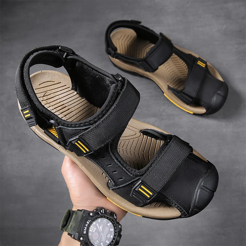 Men Beach Sandals Lightweight Quick-drying Water Shoes Wrap Toes Comfortable Breathable Casual Footwears sandalias