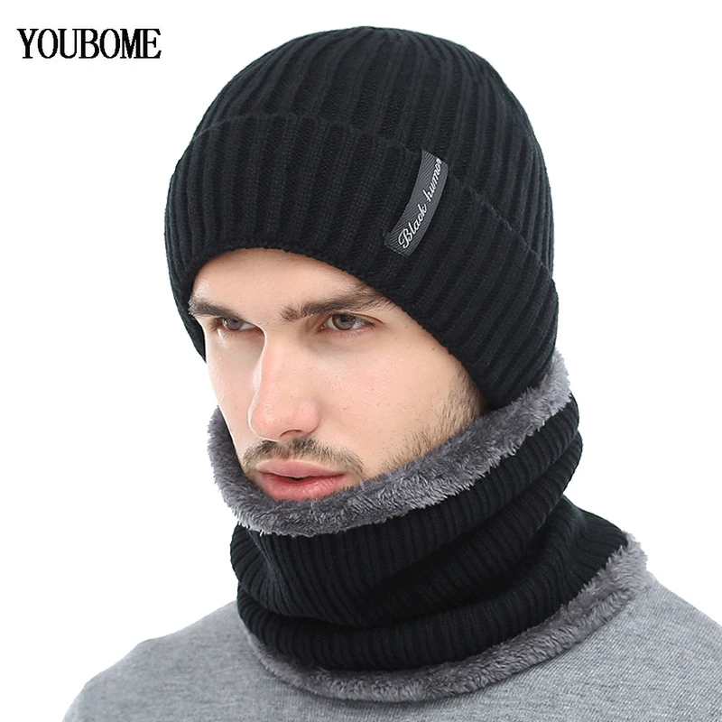 Winter Hats For Men Women Fashion Winter Skullies Beanies Knitted Hat Scarf Female Baggy Girls Warm Thicken Sport Caps Hats