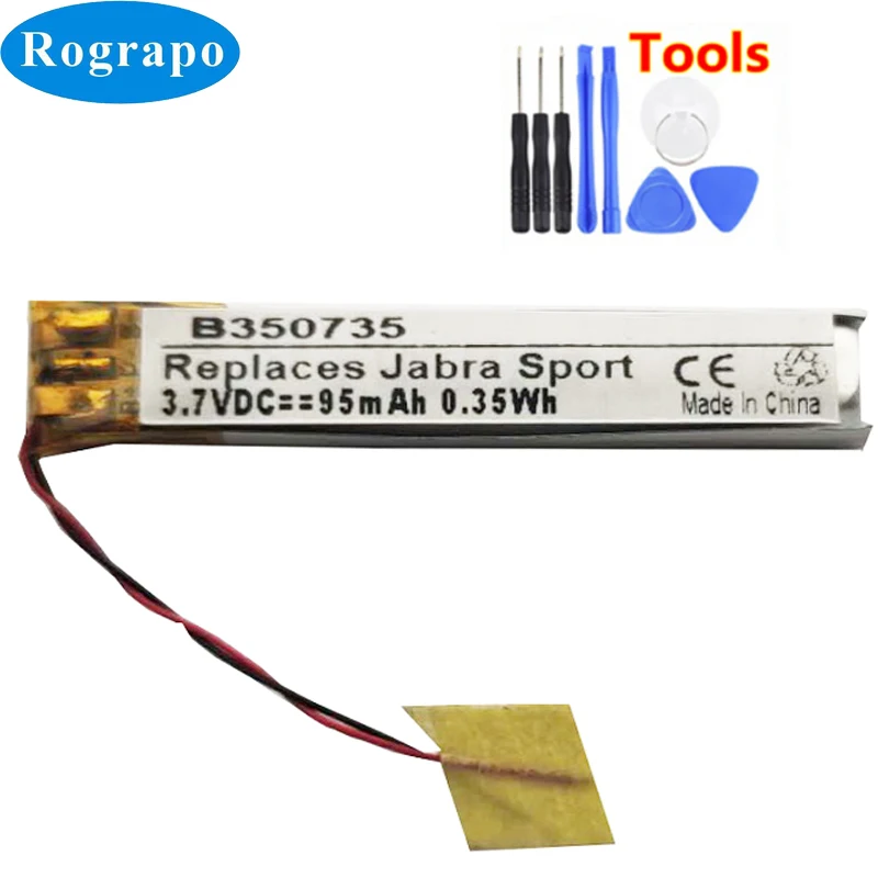 Nowy AHB390836 bateria do zestaw słuchawkowy Jabra Sport bezprzewodowy/bezprzewodowy plus zestaw słuchawkowy Bluetooth akumulatora 3.7V 95mAh