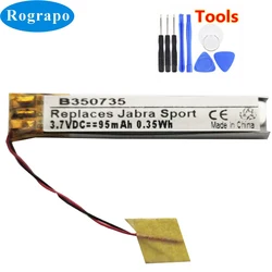 Nowy AHB390836 bateria do zestaw słuchawkowy Jabra Sport bezprzewodowy/bezprzewodowy plus zestaw słuchawkowy Bluetooth akumulatora 3.7V 95mAh Batterie 2-drutu + narzędzia