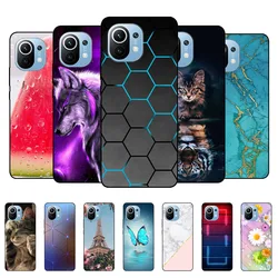For xiaomi Mi 11 Lite 5G NE 4G / Mi 11i Case Back For Xiaomi Mi11 Lite 5G Phone Cover Silicon 11 Lite 5G NE Funda black tpu case
