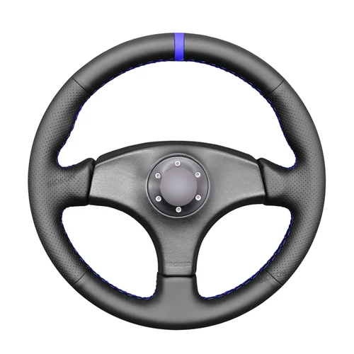 Imagen 1 del producto Funda de cuero Artificial para volante de coche, cosida a mano, color negro, para Honda Integra tipo R DC2 1996 1997 1998